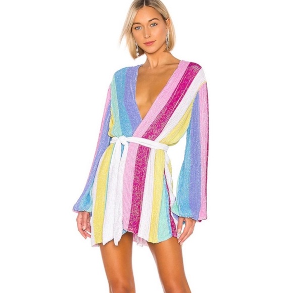 Retrofete Dresses & Skirts - Retrofete Gabrielle dress in rainbow unicorn stripe